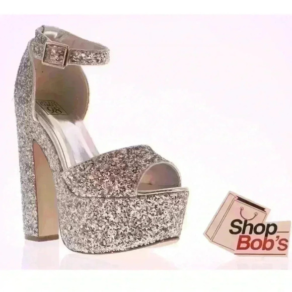 Women's Speed Limit 98 Okaley Platform Glitter New Years Party Heels Sz 5.5 $60 - Picture 3 of 7